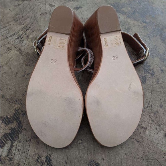 K. Jacques T-Strap Wedge Sandals - sz 36 - Picture 6 of 6